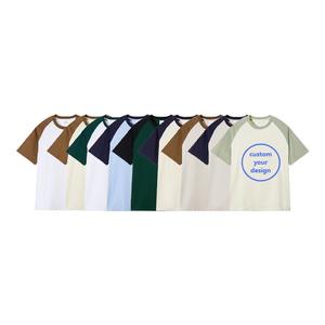 Venta al por mayor de alta calidad de cuello redondo hombres camiseta personalizada Transferencia de Calor diseños de gran tamaño liso en blanco Color a juego camisetas para hombres - Product Image 3