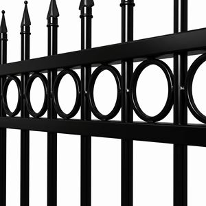 Clôture décorative en acier galvanisé noir, panneaux de clôture coulissants, <span class=keywords><strong>portail</strong></span> de sécurité extérieur <span class=keywords><strong>pour</strong></span> piscine, jardin, cour - Vente chaude directe usine - Product Image 4