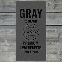 Feuille de similicuir laserable gris-noir en gros, 12x24 pouces, panneau de similicuir bicolore gravable au laser pour patchs de chapeaux