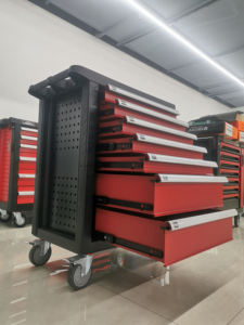 CE 인증 258피스 차량 정비용 스테인리스 스틸 이동식 공구함/캐비닛/카트/트롤리 OEM Caja De Herramientas - Product Image 2