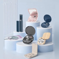Câble de données multifonctionnel portable 10 en 1, adaptateur de charge rapide, boîte de rangement avec support pour téléphone, miroir de maquillage, logo personnalisé
