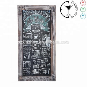 Tableau à messages mural à <span class=keywords><strong>craie</strong></span> en bois avec poignée Panneaux décoratifs en bois Cadre en bois rustique avec tableau noir - Product Image 4
