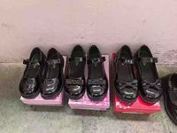En stock – 3 styles de chaussures Mary Jane noires en PU pour filles, avec nœud décoratif, chaussures décontractées pour enfants, doublure en maille, chaussures d'école souples, vente en gros