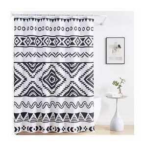 <span class=keywords><strong>Noir</strong></span> <span class=keywords><strong>blanc</strong></span> Boho imperméable ferme rideaux <span class=keywords><strong>de</strong></span> <span class=keywords><strong>douche</strong></span> bohème Chic géométrique moderne <span class=keywords><strong>tissu</strong></span> <span class=keywords><strong>rideau</strong></span> <span class=keywords><strong>de</strong></span> <span class=keywords><strong>douche</strong></span> pour salle <span class=keywords><strong>de</strong></span> bain - Product Image 1