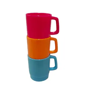 330ml Unbreakable Reusable Color PP Plastic Coffee Mug