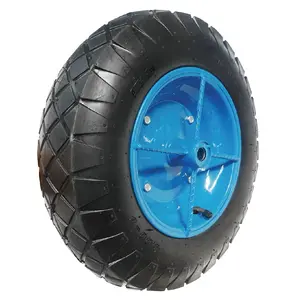 Wheelbarrow Wheel 4.00 - 8 Pneumatic Tire Line Trolley Wheel Pneumatic Tire Puncture Proof Inflatable Wheel