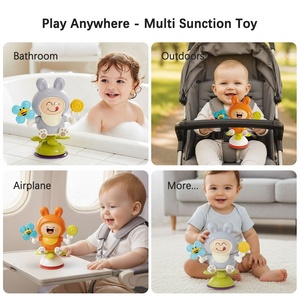 Jouet <span class=keywords><strong>d</strong></span>'alimentation pour bébé, activité de table avec ventouse puissante, expressions amusantes changeantes, cadeau éducatif pour les tout-petits - Product Image 3