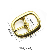 Vente Chaude : Boucle de ceinture en laiton massif de haute qualité pour accessoires en cuir et sangles de sac à dos 20MM 25MM 30MM