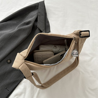 Sac à main en velours côtelé pour femme avec fermeture éclair, deux poignées, résistant à l'eau, design décontracté - Fournisseur en gros tendance