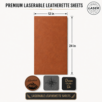 Feuilles de similicuir vierges personnalisables pour gravure laser, format 12x24 pouces, vente en gros usine