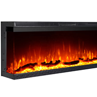 Cheminée électrique moderne 1500W à 3 faces avec flammes RGB pour la maison et l'hôtel, fonctionnement en anglais, décoration de salon