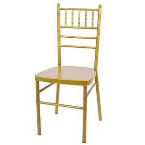 Le fabricant fournit des chaises de salle à manger de luxe en or pour les hôtels, les restaurants, les mariages et les banquets - Product Image 2