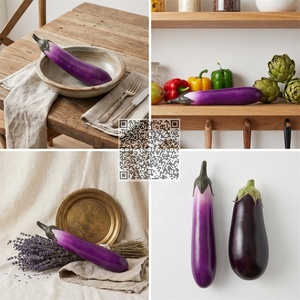 Aubergine Artificielle Réaliste, Fausse Légume Décoratif, Accessoire Alimentaire pour Cuisine, Mobilier, Restaurant, Décoration Intérieure - Product Image 2