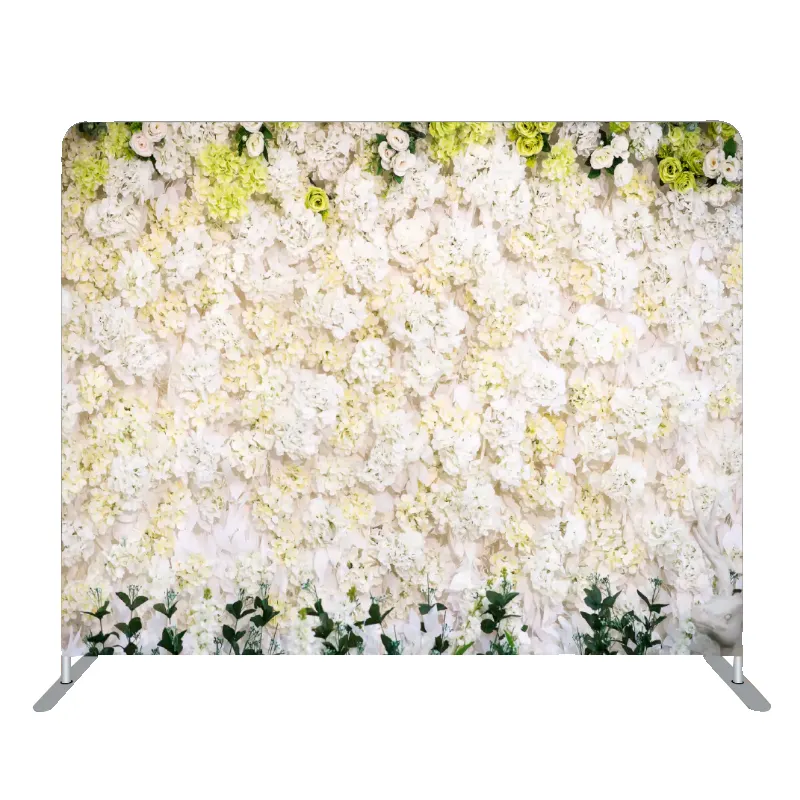 Wedding Flower Series Beautiful White Rose Printed Photo Backdrop Wedding