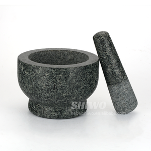 เครื่องบดหินแกรนิตธรรมชาติขนาดใหญ่  ชุดครกและสากสำหรับบดเครื่องเทศอย่างหนัก - Product Image 1