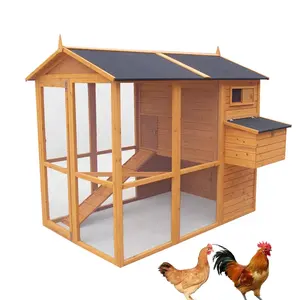 Jaalexel-Gallinero de madera grande para exteriores, jaula impermeable de 2 capas para patio trasero, para pollos, con caja de huevos, venta al por mayor