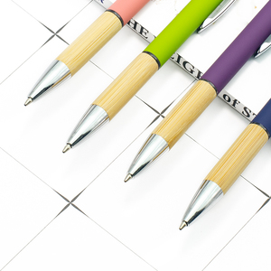 Nuevo Bolígrafo Metálico, Regalo Personalizado para Promoción, Lápiz Capacitivo con Empuñadura de Madera de Bambú - Product Image 2