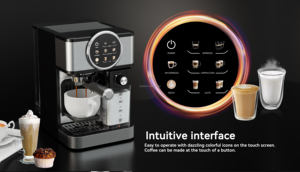 Cafetera Automática para el Hogar con Sistema de Preparación Programable, Espumador de Leche Inteligente, Pantalla Táctil HD, 1600W, Semiautomática - Product Image 5