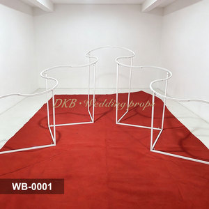 DKB Arche <span class=keywords><strong>de</strong></span> <span class=keywords><strong>mariage</strong></span> en métal blanc ondulé, décoration <span class=keywords><strong>de</strong></span> toile <span class=keywords><strong>de</strong></span> fond, chapiteau, mandap, rideau pour la décoration <span class=keywords><strong>de</strong></span> <span class=keywords><strong>mariage</strong></span> - Product Image 3