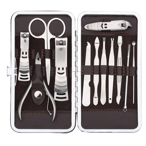 OEM Professional Manicure Set 12-Piece <b>Nail</b> <b>Tools</b> Hand Foot Facial Care Grooming Kit Stainless Steel Durable & Portable - Product Image 1