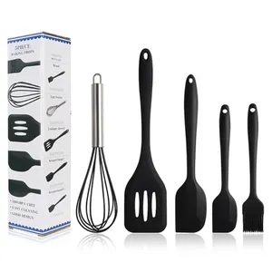 5 trong 1 nồi thìa bếp Kit an toàn Silicone thìa trứng Beater nấu nướng công cụ thiết lập