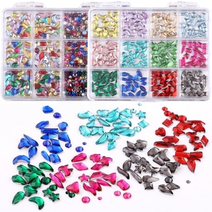 הסיטונאי 12 רשת יהלומים שטוחים 3d מסך יהלום הציפורן אבני חן קטנות רוח חמה חמה פנים - Product Image 3