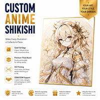 Planche Shikishi Anime Personnalisée pour Autographes et Signatures, avec Feuille d'Or, Souvenir de Cérémonie pour Fans, Cadeau de Collection