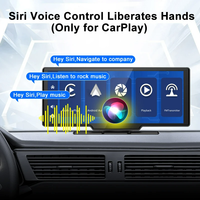 Moniteur pour voiture HD double BT stéréo autoradio Dash Cam 10.26 pouces sans fil Carplay et système audio à écran tactile automatique Android