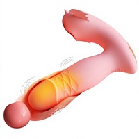 Monster Twelve Dildo vibrant rétractable avec ventouse, contrôle sans fil par application, fonction chauffante, mode flirt, stimulation clitoridienne