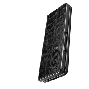 กรณีโทรศัพท์พับหนังแท้ปกหลังสำหรับ <span class=keywords><strong>Samsung</strong></span> Galaxy <span class=keywords><strong>Z</strong></span> พับ4กรณี - Product Image 4