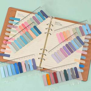 สติกเกอร์ใส่หนังสือแบบเขียนได้ H&Q Morandi Color PET Index Paste ฉลากหนังสือแบบกำหนดเองสำหรับนักเรียน ฉีกออกได้ แผ่นโน้ตแบบมีกาวในตัว แท็บใสสำหรับจดบันทึกในโรงเรียน - Product Image 4