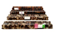 Support et poussoir de mahjong en acrylique premium de 20 pouces et 6 mm, ensemble de 4 aimants, motif écaille de tortue ambre, compatible avec toutes les tuiles de mahjong américain