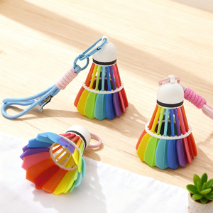 Vashine Porte-clés de badminton <span class=keywords><strong>en</strong></span> PLA imprimé <span class=keywords><strong>en</strong></span> 3D, coloré, tendance mode, créatif et amusant, cadeau jouet - Product Image 4