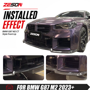 ZESON Lame de pare-chocs avant en fibre de carbone sèche style CT pour BMW M2 G87 Competition XDrive Coupé <span class=keywords><strong>2023</strong></span>+ - Product Image 2