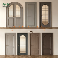 Porte double cintrée en chêne blanc SLS Sculptural, style intérieur français patrimonial, design en bois organique sur mesure pour suite parentale
