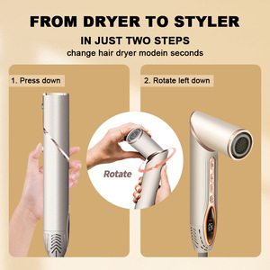 Venta al por mayor personalizado 7-en-1 Ionic Hair Styler pantalla LCD plegable Control de velocidad de temperatura precio directo de fábrica Motor sin escobillas - Product Image 3