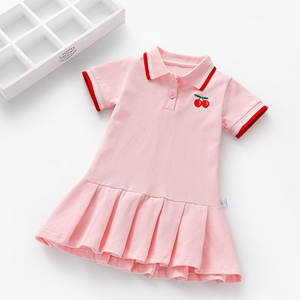 Popular Casual Little Lovely Cotton <b>Cherry</b> Embroider Kids Girl <b>Dress</b> - Product Image 3