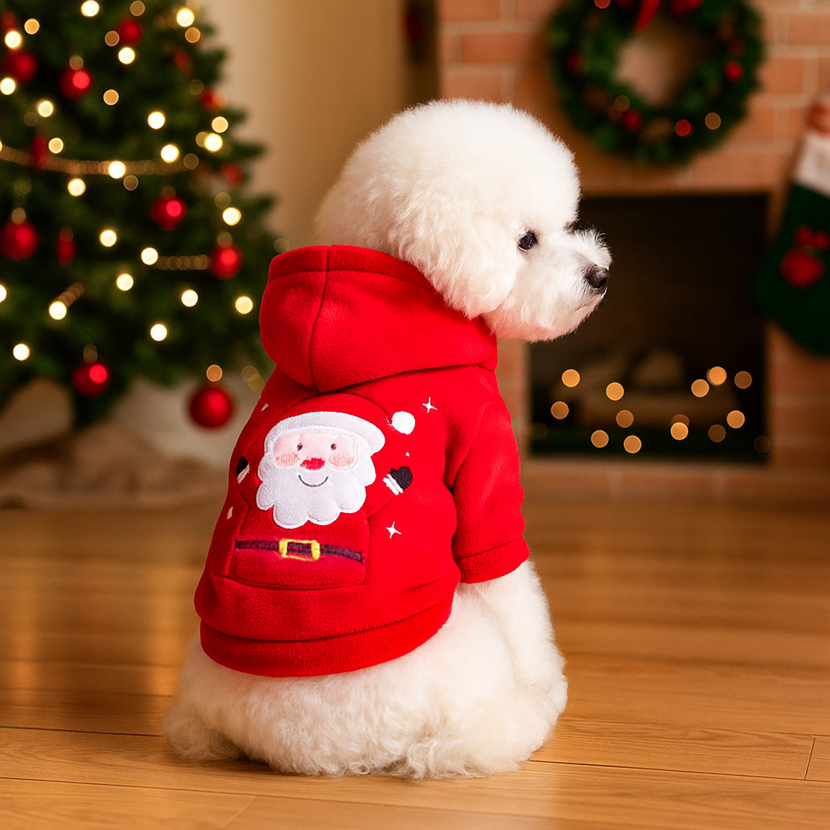 Flannel Santa Claus Hoodie