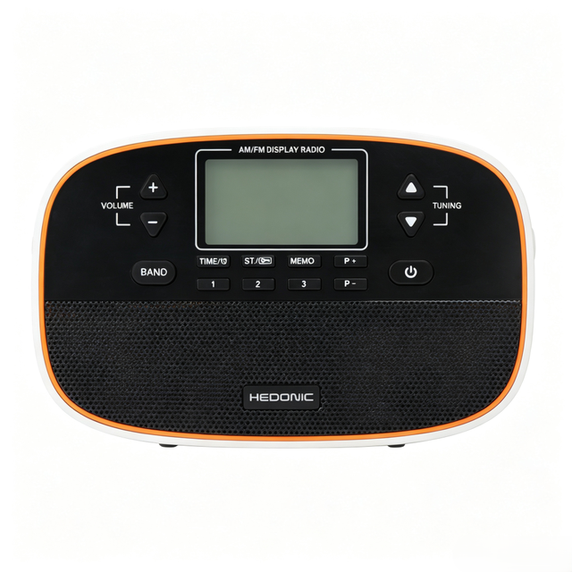 Portable AM/FM Display Radio with Numeric Keypad, Dual Power, LCD Backlight and Leather Handle