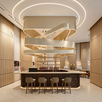 Comptoir de bar de restaurant de luxe haut de gamme en marbre artificiel, nouveau design, pour pubs, cafés et magasins de détail