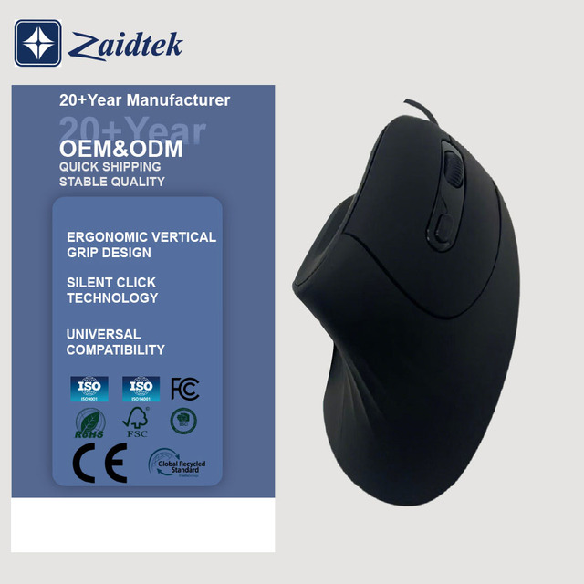 Ergonomic Mouse Wired Vertical Computer Mouse 6 Buttons 7200 DPI Optical USB Mouse for Office Laptop PC
