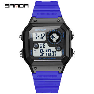 Relojes deportivos para hombre de la marca SANDA, cronómetros de moda con cuenta regresiva, reloj digital LED impermeable para hombre, reloj masculino. - Product Image 6