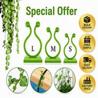 Supports de plantes pour jardin, supports de tiges de fleurs, crochets verts en forme de C, tiges de fixation pour légumes grimpants, ensemble de 3 tailles S M L pour pots
