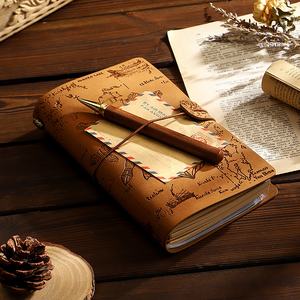 A6 Vintage cuir européen carnet de voyage Portable créatif cahier A4 taille PU couverture rigide papeterie pour cadeau - Product Image 4