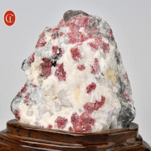 천연 적색 주홍석 크리스탈 표본 원석 매트릭스 포함 - 치유 에너지 스톤 미네랄 컬렉션 장식 - Product Image 2