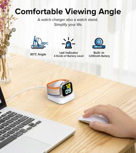 OEM 1200mAh portátil de viaje de carga rápida reloj inalámbrico cargador banco de energía para Apple Watch - Product Image 6