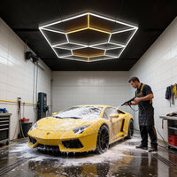 Panneau LED de plafond sans soudure, géométrique, 6500K, à intensité variable, pour station de lavage de voitures, showroom, garage