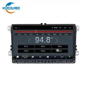 MIDCOURSE fabrika 9 "2din Android 8.1 araç DVD oynatıcı GPS radyo sistemi için VW Volkswagen Touareg T5 Transporter Multivan 2004-2011