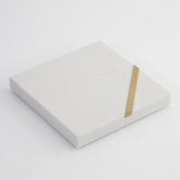Sous-verres en marbre blanc avec ligne de cuivre Nouveaux sous-verres carrés en marbre conçus Verres Tasses Napperons Tampons