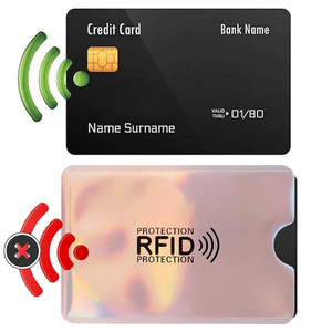 Housse en PU avec logo personnalisé, porte-cartes bancaires, protection anti-RFID sur papier cuivre et feuille d'aluminium, pour <span class=keywords><strong>carte</strong></span> de crédit et d'identité - Product Image 2